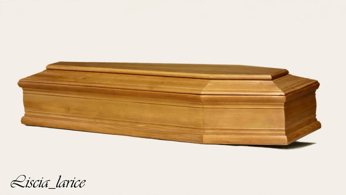 Cofano funebre mod. Liscia larice
